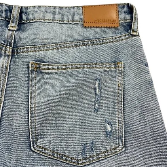 Avec Les Filles Distressed Mom Jeans Mid Rise Women’s Size 29 NWT - Picture 3 of 15